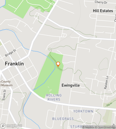 Map of scavenger hunt walking tour for Centuries of History in Downtown Franklin