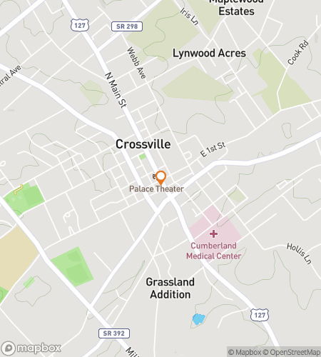 Map of scavenger hunt walking tour for Crossville‘s Cunning Caper Hunt