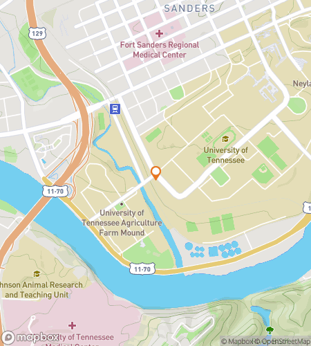 Map of scavenger hunt walking tour for University of Tennessee--Knoxville Hunt