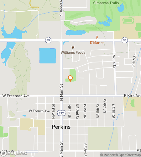 Map of scavenger hunt walking tour for Perkins Punnin‘ Adventure Hunt