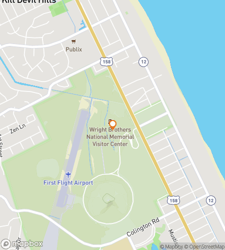 Map of scavenger hunt walking tour for Take Flight in Devil Hills