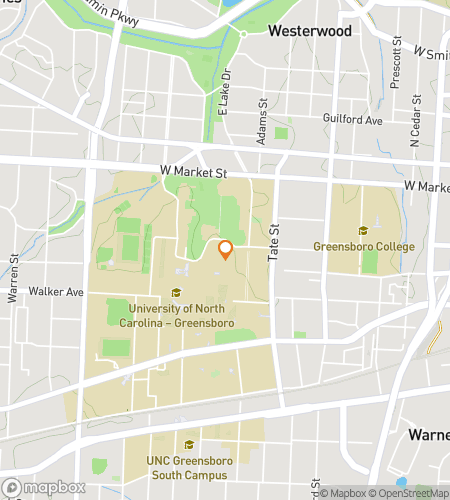 Map of scavenger hunt walking tour for Greensboro Ghost Hunt