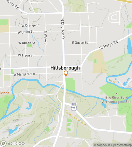 Map of scavenger hunt walking tour for Thorough Hillsborough Search