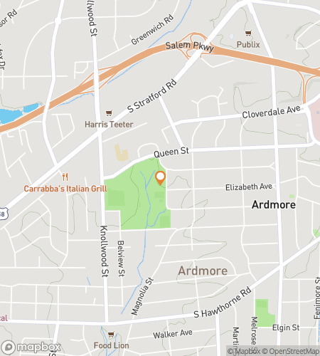 Térkép a kincskereső séta túráról a Miller Parkba, Winston-Salem, Észak-Karolina