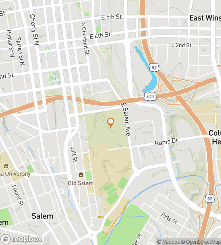 Map of scavenger hunt walking tour for Hunt Through Haunted Winston-Salem