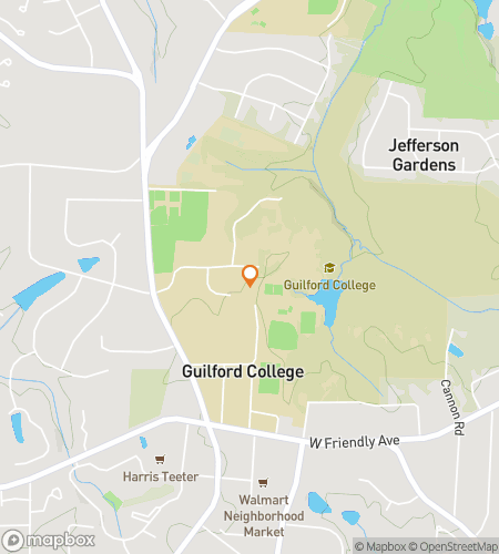 Map of scavenger hunt walking tour for Guilford College Hunt