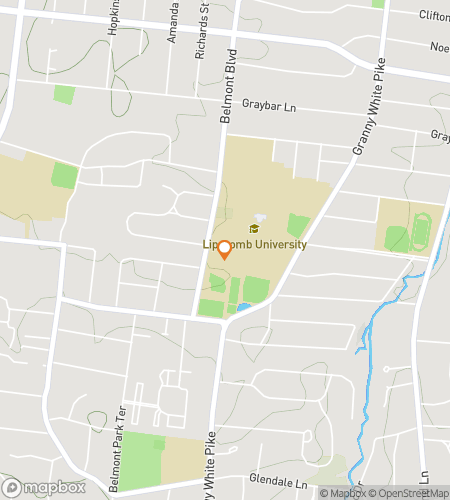 Térkép a kincskereső sétahoz a Lipscomb University Hunt számára