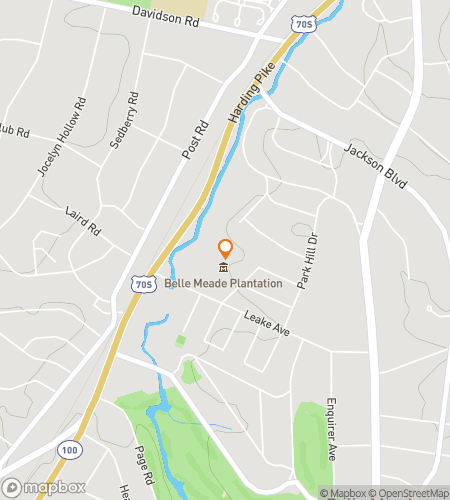 Map of scavenger hunt walking tour for Belle Meade‘s Bourbon & Burials Bonanza