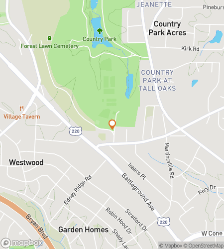 Map of scavenger hunt walking tour for The Country Questers: The Park Pursuit