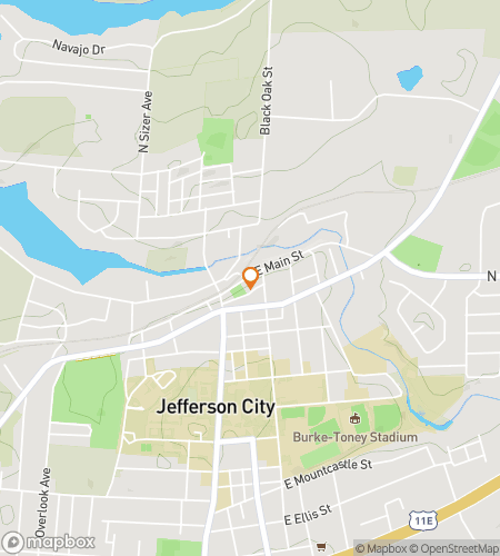 Map of scavenger hunt walking tour for Jefferson City Scavenger Hunt