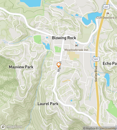 Map of scavenger hunt walking tour for Breezy Blowing Rock Bonanza Hunt