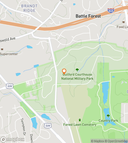 Карта пешеходного квеста «Giddy Galavant» в Гринсборо