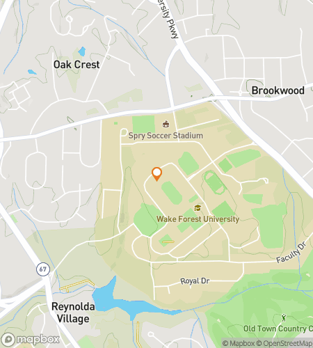 Map of scavenger hunt walking tour for Deacon Dash: The Ultimate Wake Forest Hunt