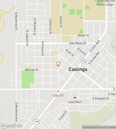 แผนที่ทัวร์เดินล่าสมบัติสำหรับ Coalinga‘s Coal-A-Rama Caper