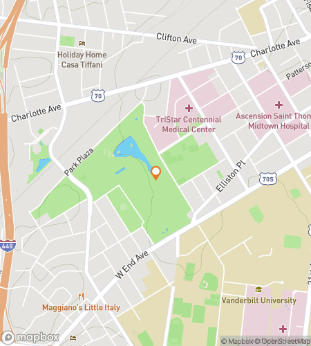 Map of scavenger hunt walking tour for Myths & Monuments: Centennial Park Quest