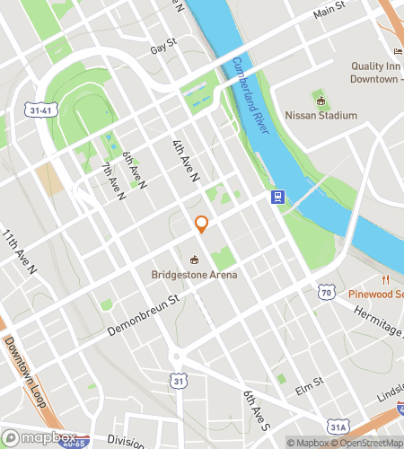 Map of scavenger hunt walking tour for Nonstop Nashville Bar Crawl