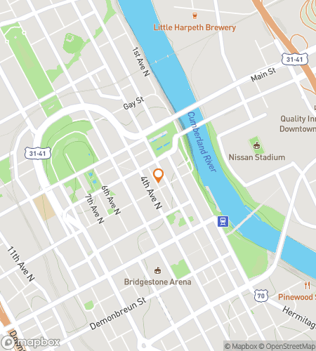 Mapa pěšího scavenger huntu pro Nashvillské umění a nástěnné malby