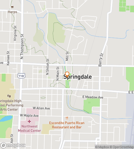 स्प्रिंगडेल स्कैवेंजर हंट के लिए स्कैवेंजर हंट वॉकिंग टूर का नक्शा