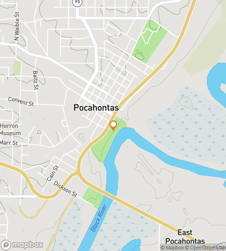 Map of scavenger hunt walking tour for Pocahontas Powwow Scavenger Pursuit