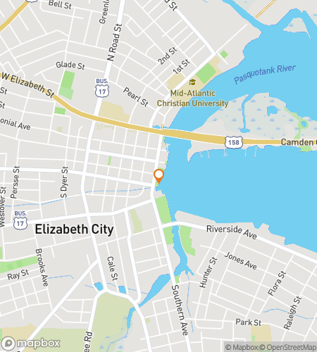 Map of scavenger hunt walking tour for Elizabeth City: The Harbor of Hospitality Hunt