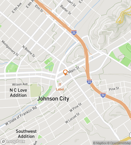 Map of scavenger hunt walking tour for Downtown Johnson Jaunt