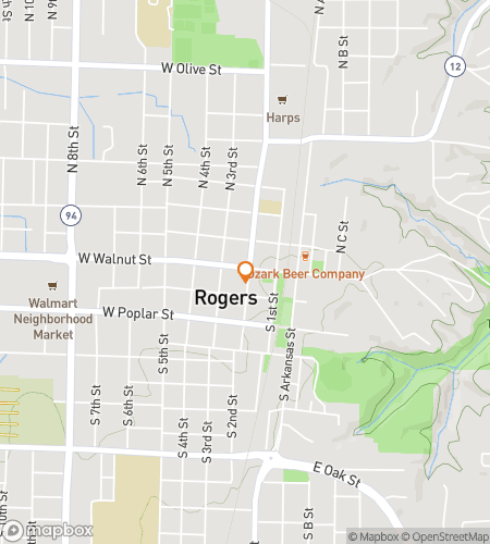 Map of scavenger hunt walking tour for Rogers‘ Downtown Riddle Rally