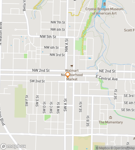 แผนที่ทัวร์เดินล่าสมบัติสำหรับ Bentonville Beyond the Big Box