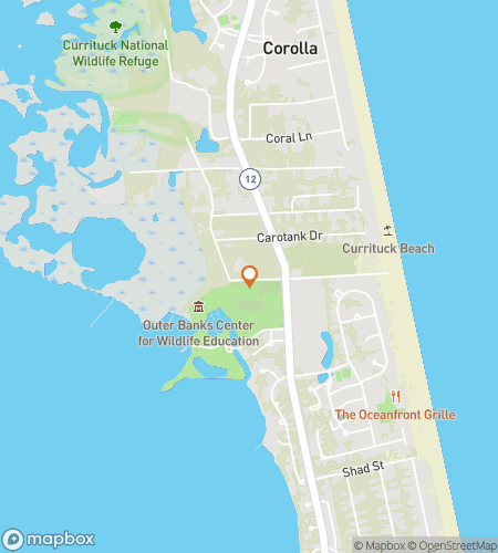 Map of scavenger hunt walking tour for Corolla Coastal Caper