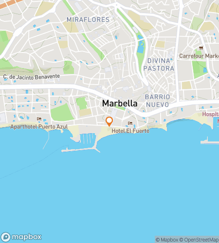 Map of scavenger hunt walking tour for Marbella Mediterranean Moments Hunt