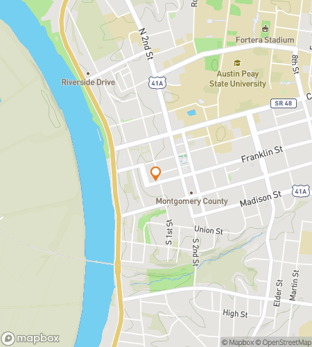 Map of scavenger hunt walking tour for Ten out of Ten Tennessee