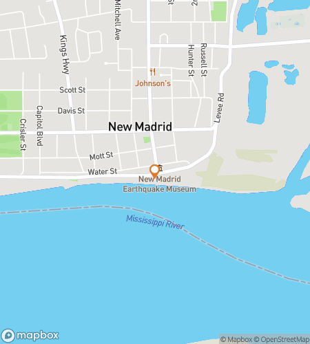 خريطة جولة المشي للبحث عن الكنز لجولة "ميلاد المآسي" في نيو مدريد