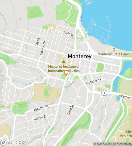 Map of scavenger hunt walking tour for Jewels of Monterey