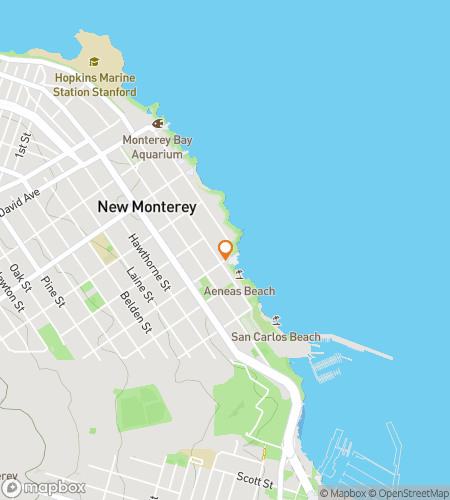 Map of scavenger hunt walking tour for New Monterey Maritime Mischief Hunt