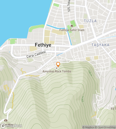 Map of scavenger hunt walking tour for Harbor of Legends: The Fethiye Hunt