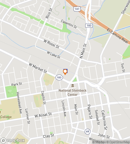 Map of scavenger hunt walking tour for The Central Salinas Questventure Hunt