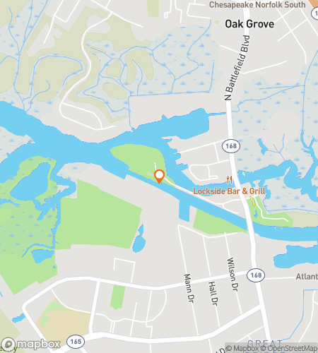 Map of scavenger hunt walking tour for Great Bridge Galore Gander Hunt