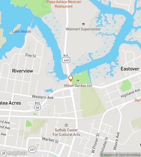 Map of scavenger hunt walking tour for Suffolk‘s Swanky Scavenger Soiree