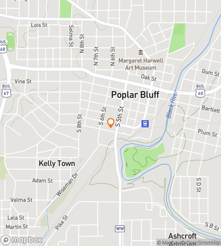 แผนที่การเดินสำรวจล่าสมบัติสำหรับ Poplar Bluff Scavenger Hunt