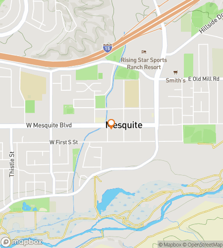 Map of scavenger hunt walking tour for Mesquite Mischief Treasure Hunt