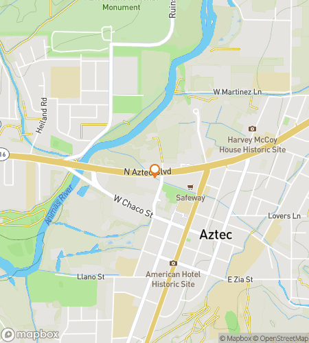 Térkép a kincsvadászat gyalogtúrához az Aztec Kincsek & Pueblo Üldözésekhez