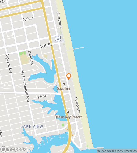 Map of scavenger hunt walking tour for Ocean Views & Brews