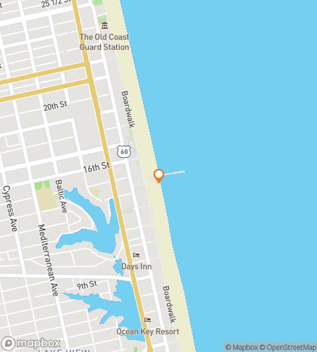 Map of scavenger hunt walking tour for Surf, Sand and Sculptures