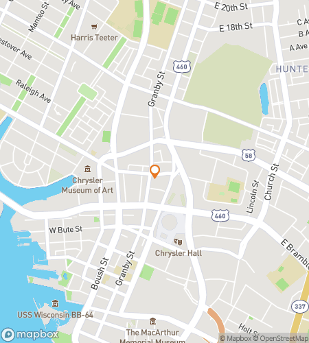 Map of scavenger hunt walking tour for Young‘s Terrace Treasure Trek