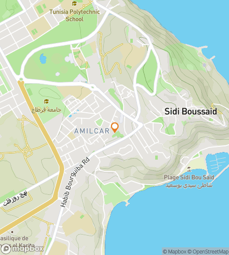 Map of scavenger hunt walking tour for Blue & White Wonders: The Sidi Bou Said Hunt