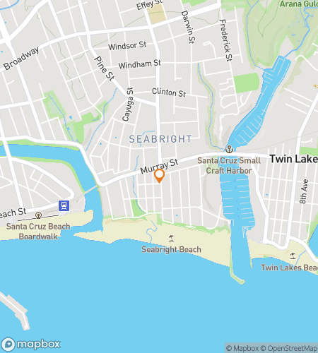 Map of scavenger hunt walking tour for Santa Cruz California Bar Hunt