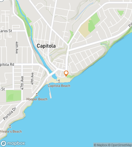Mapa do tour a pé de caça ao tesouro para Capitola Caper by the Coast