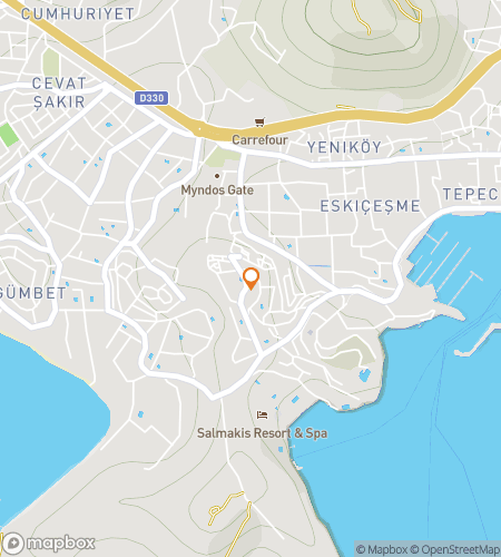 Map of scavenger hunt walking tour for Castle-to-Marina Clue Dash: Bodrum Unlocked