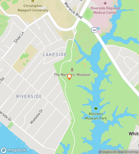 Map of scavenger hunt walking tour for Mariners Museum Park Scavenger Hunt