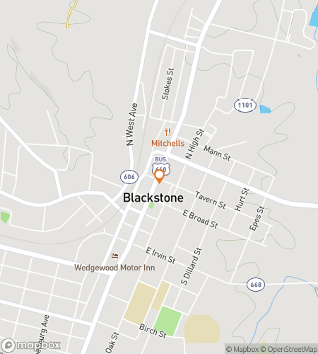 Map of scavenger hunt walking tour for Blackstone‘s Bountiful Bonanza Hunt