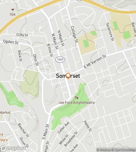 Map of scavenger hunt walking tour for Some-Where Sweet! The Scenic Somerset Hunt